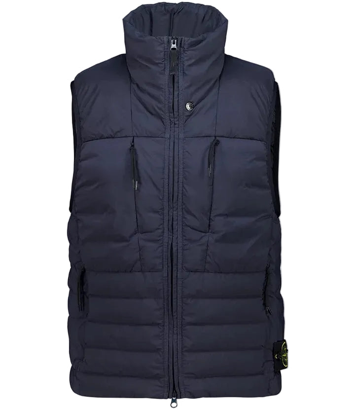 Stone Island Seamless Nylon Down Vest Navy