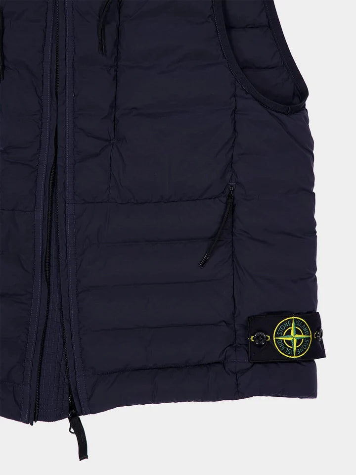 Stone Island Seamless Nylon Down Vest Navy