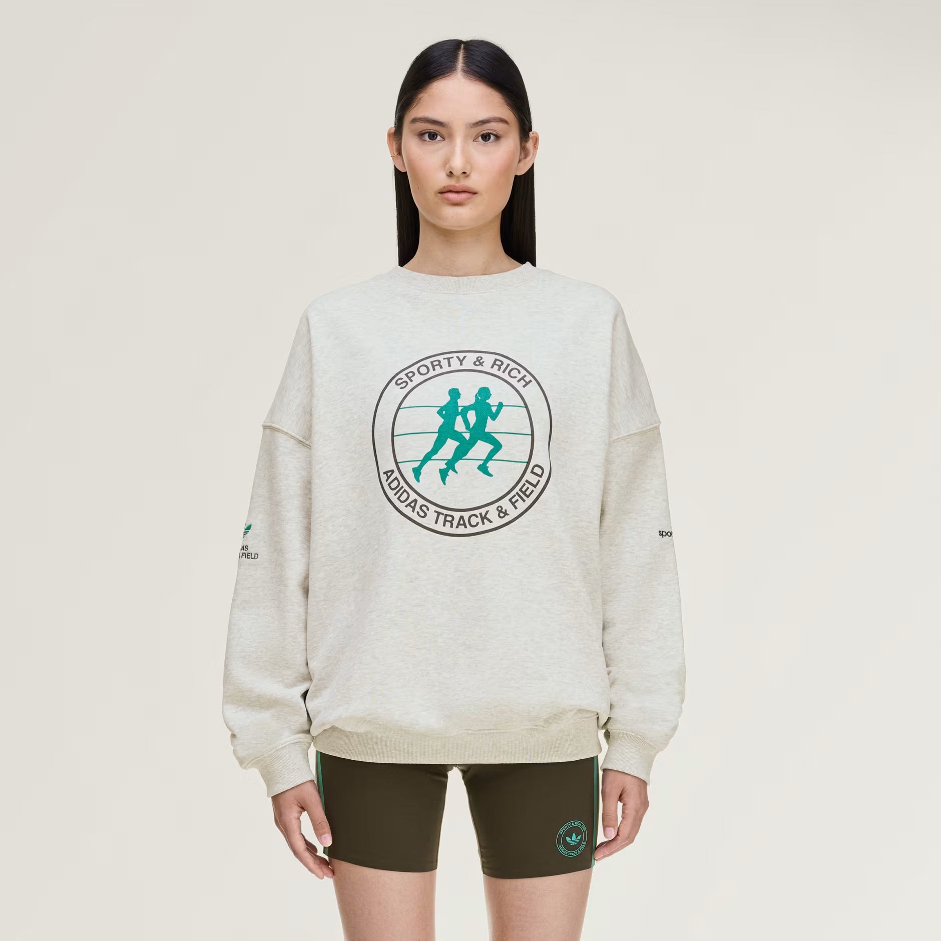 Sporty & Rich x Adidas Sweatshirt Light Grey Heather