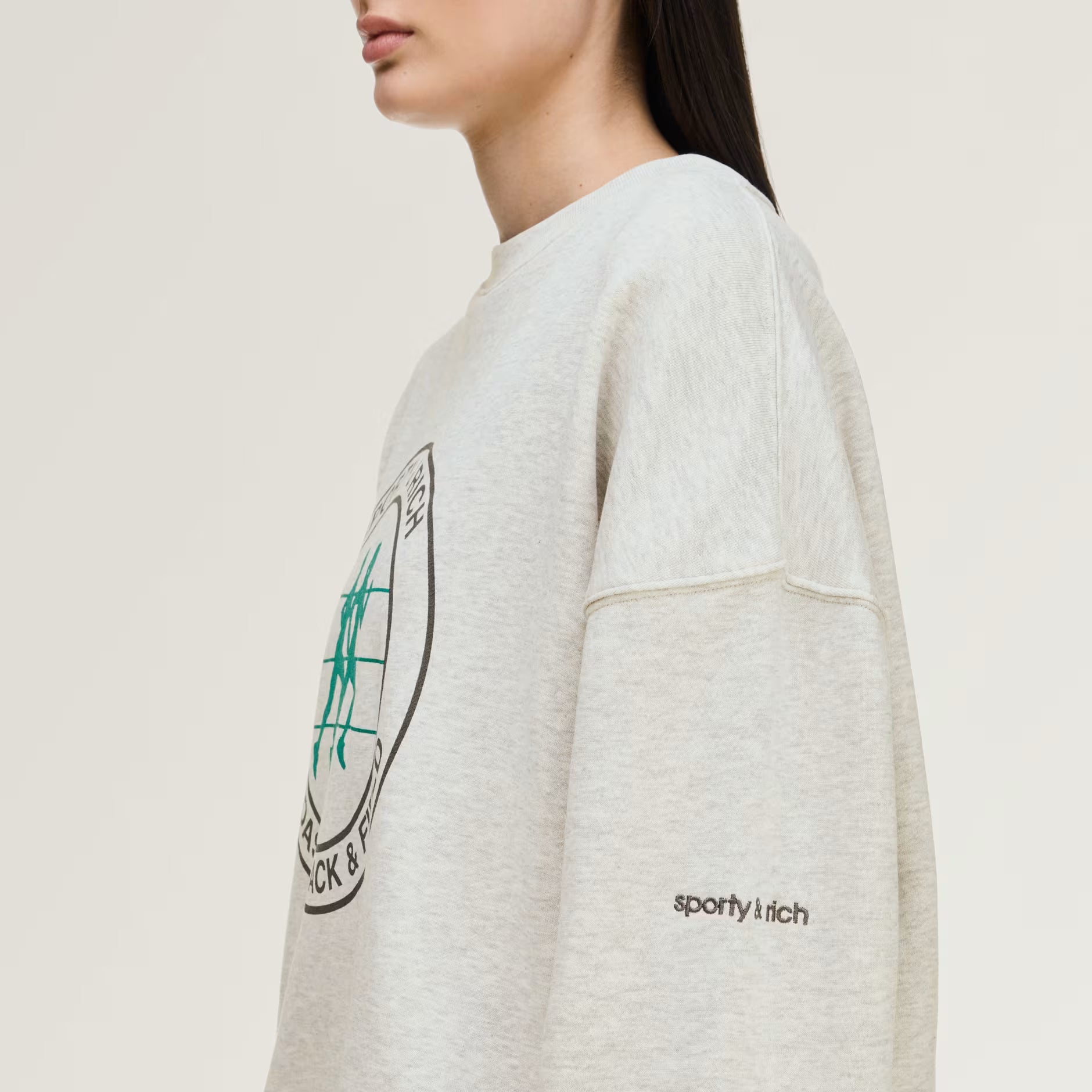 Sporty & Rich x Adidas Sweatshirt Light Grey Heather
