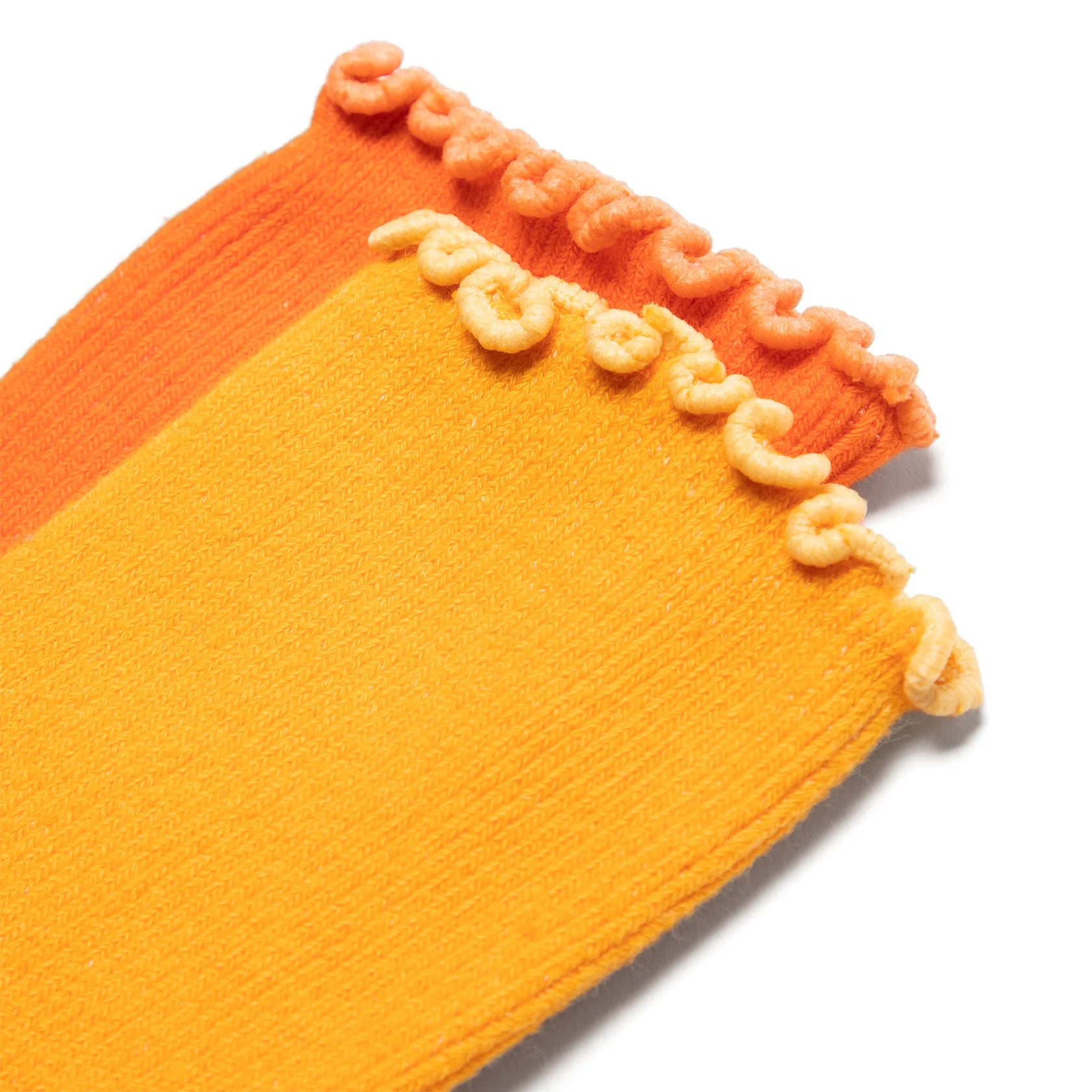 KkCo Two Tone Scallop Sock Mixed Carrot