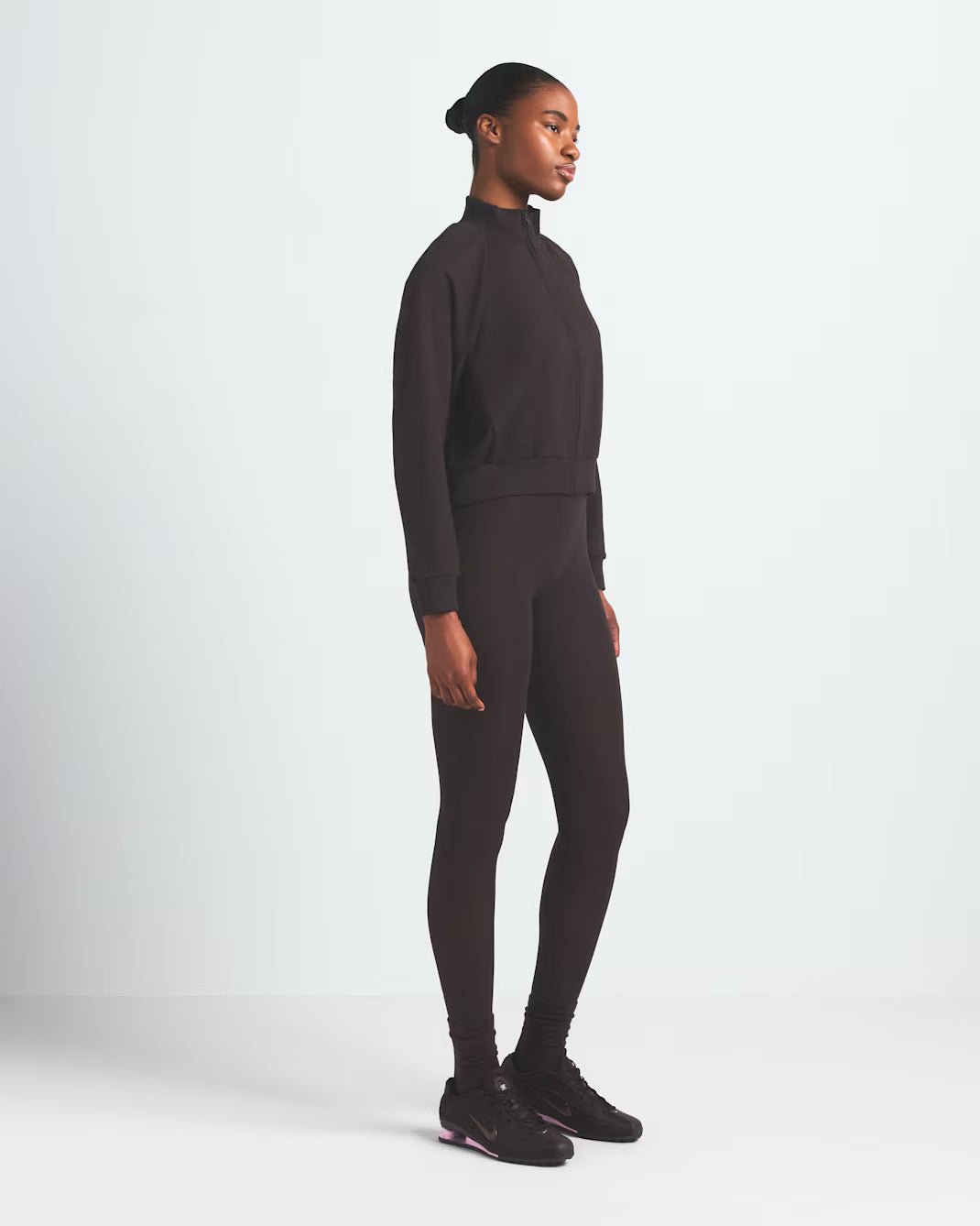 NikeSKIMS Matte Tricot Women's Track Jacket Dark Roast Brown