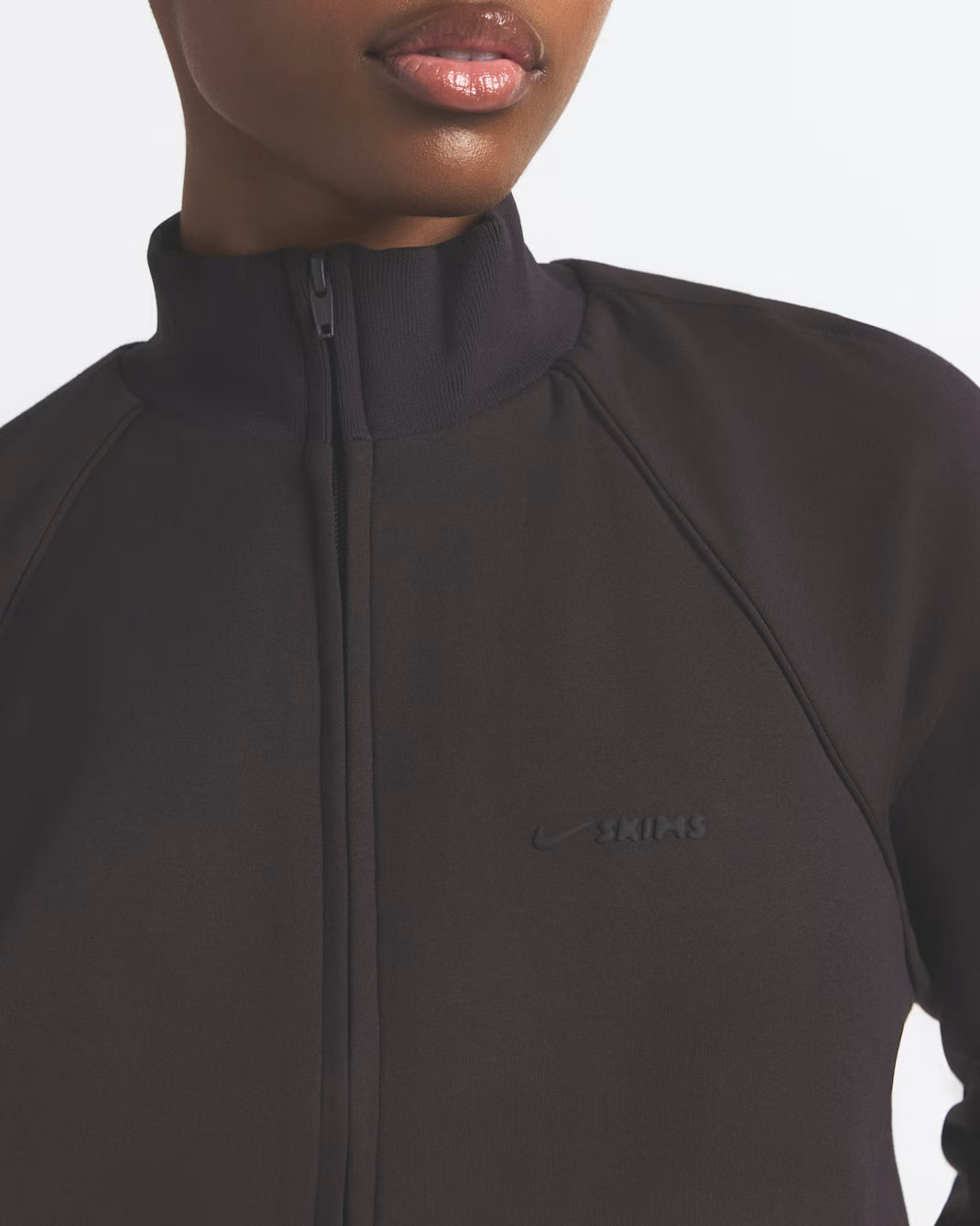 NikeSKIMS Matte Tricot Women's Track Jacket Dark Roast Brown