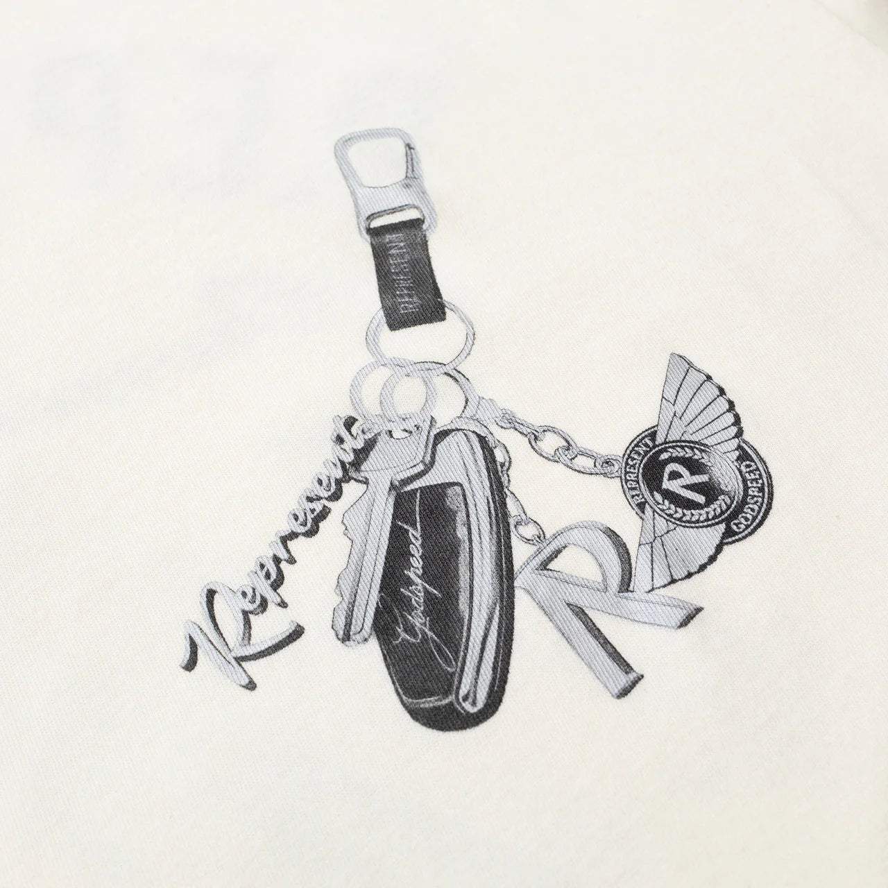 Represent Keys To The Club T-Shirt Flat White