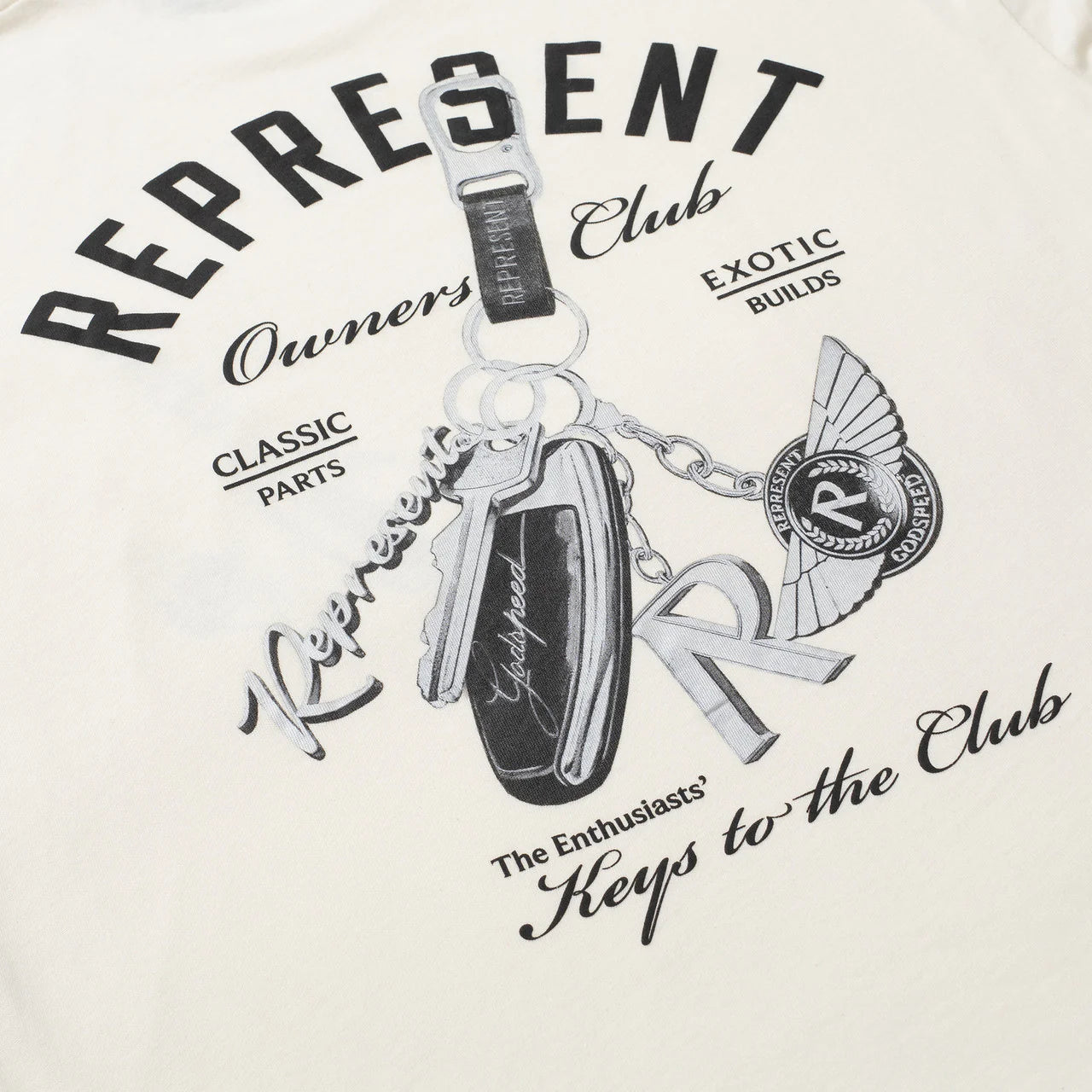 Represent Keys To The Club T-Shirt Flat White