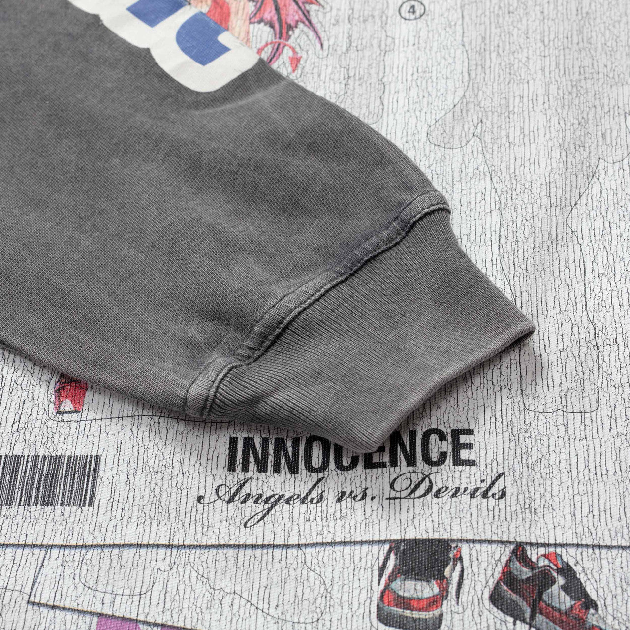 Represent Question Your Innocence Longsleeve T-Shirt Vintage Grey