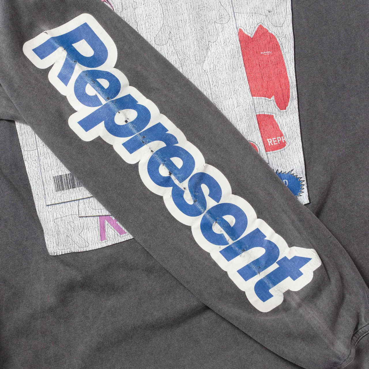 Represent Question Your Innocence Longsleeve T-Shirt Vintage Grey