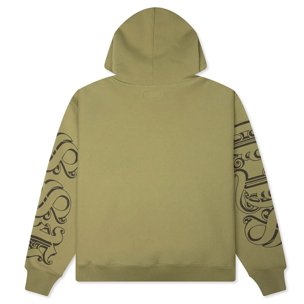 Stussy Motif Print Hoodie Moss