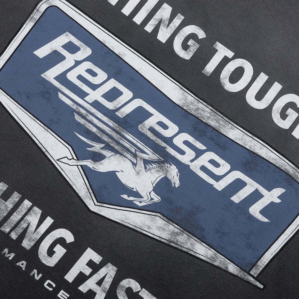 Represent Nothing Faster Hoodie Stained Black