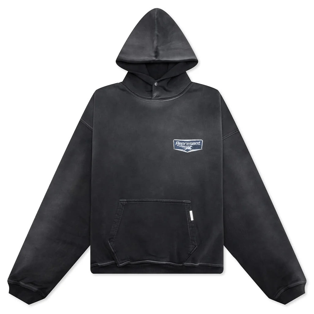 Represent Nothing Faster Hoodie Stained Black