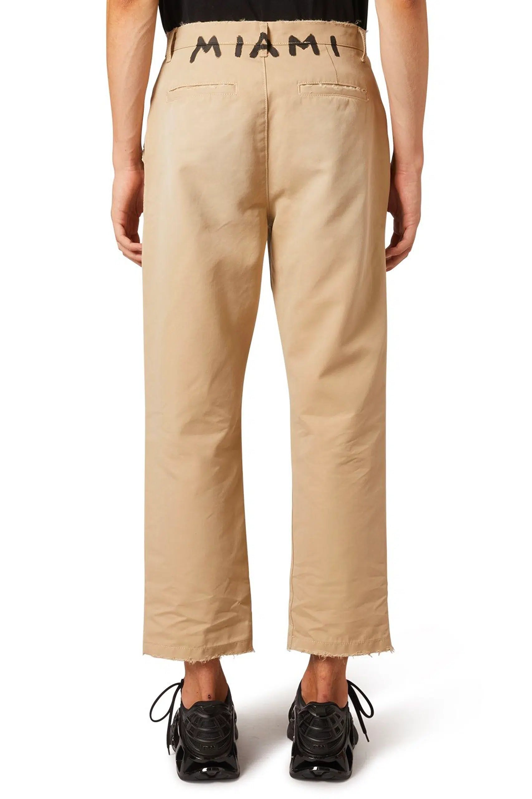 Palm Angels Seasonal Logo Pants 'Beige/Black'