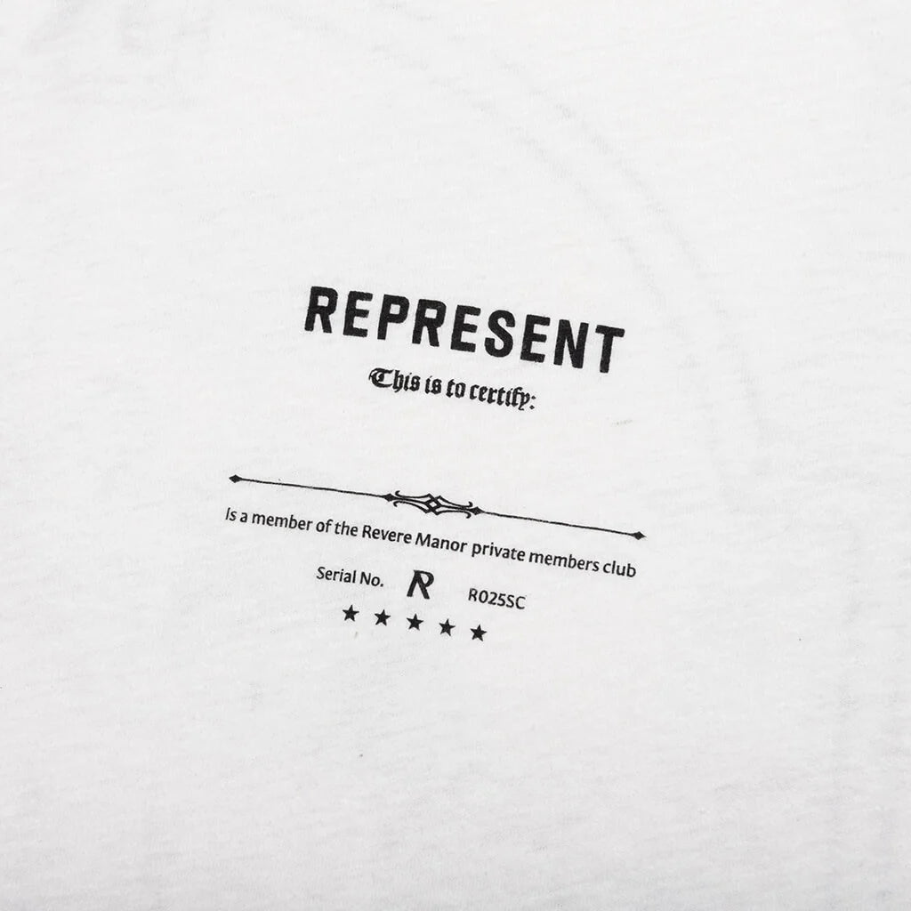 Represent Revere Manor T-Shirt Aged White