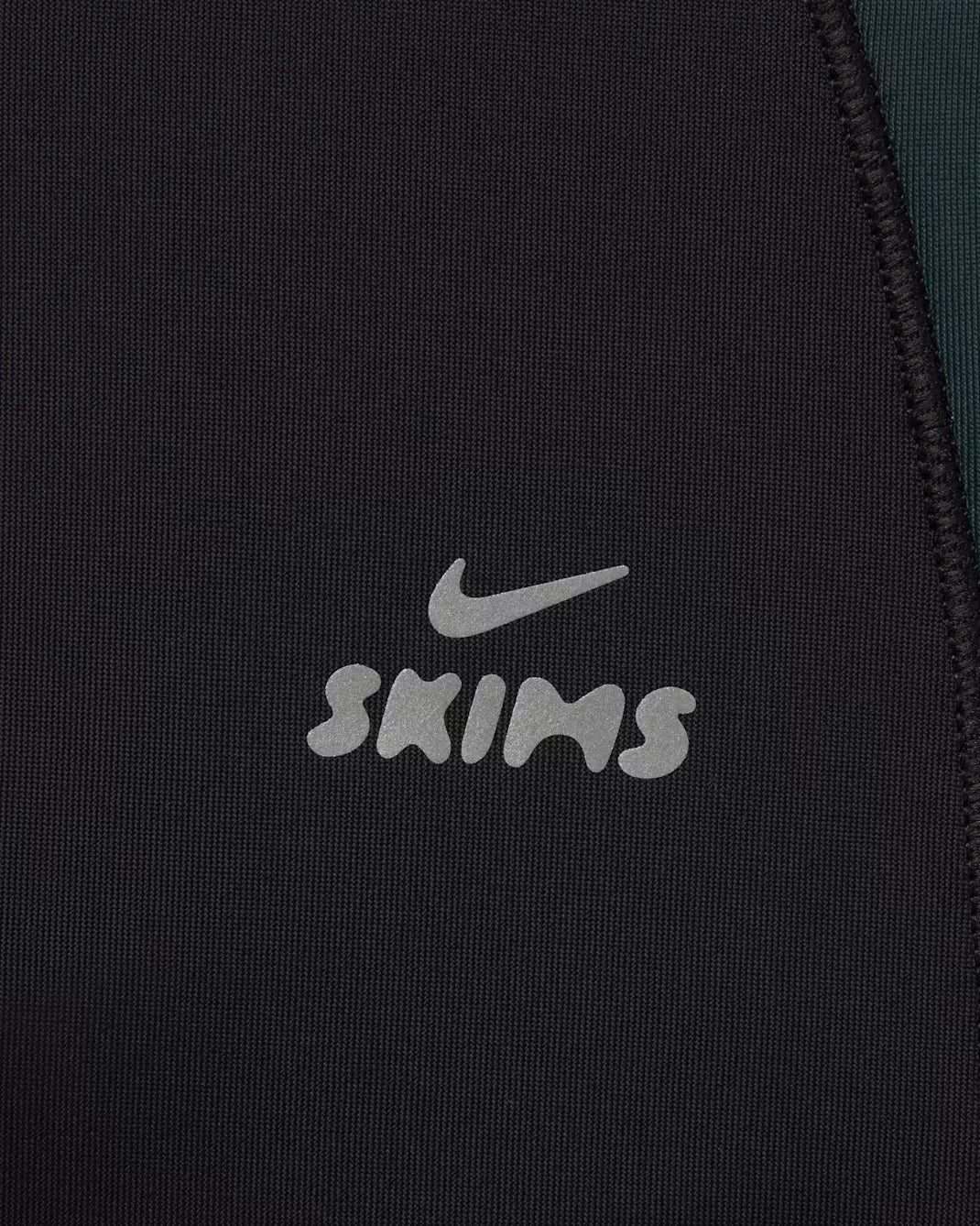 NikeSKIMS Shine Women's Front-Zip Bra Obsidian Dark Teal