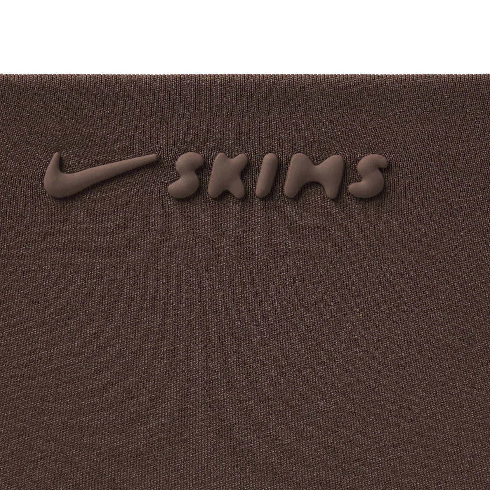 SKIMS x Nike Matte Women's Mock-Neck Full-Zip Jacket Dark Sepia Brown
