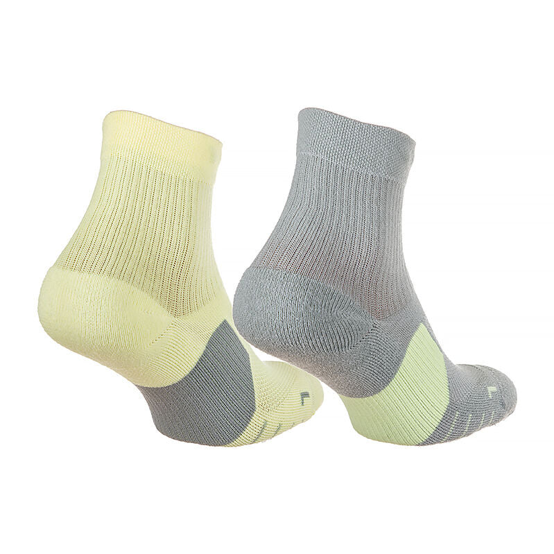 Nike Multiplier Ankle Socks 2-Pairs Grey Yellow