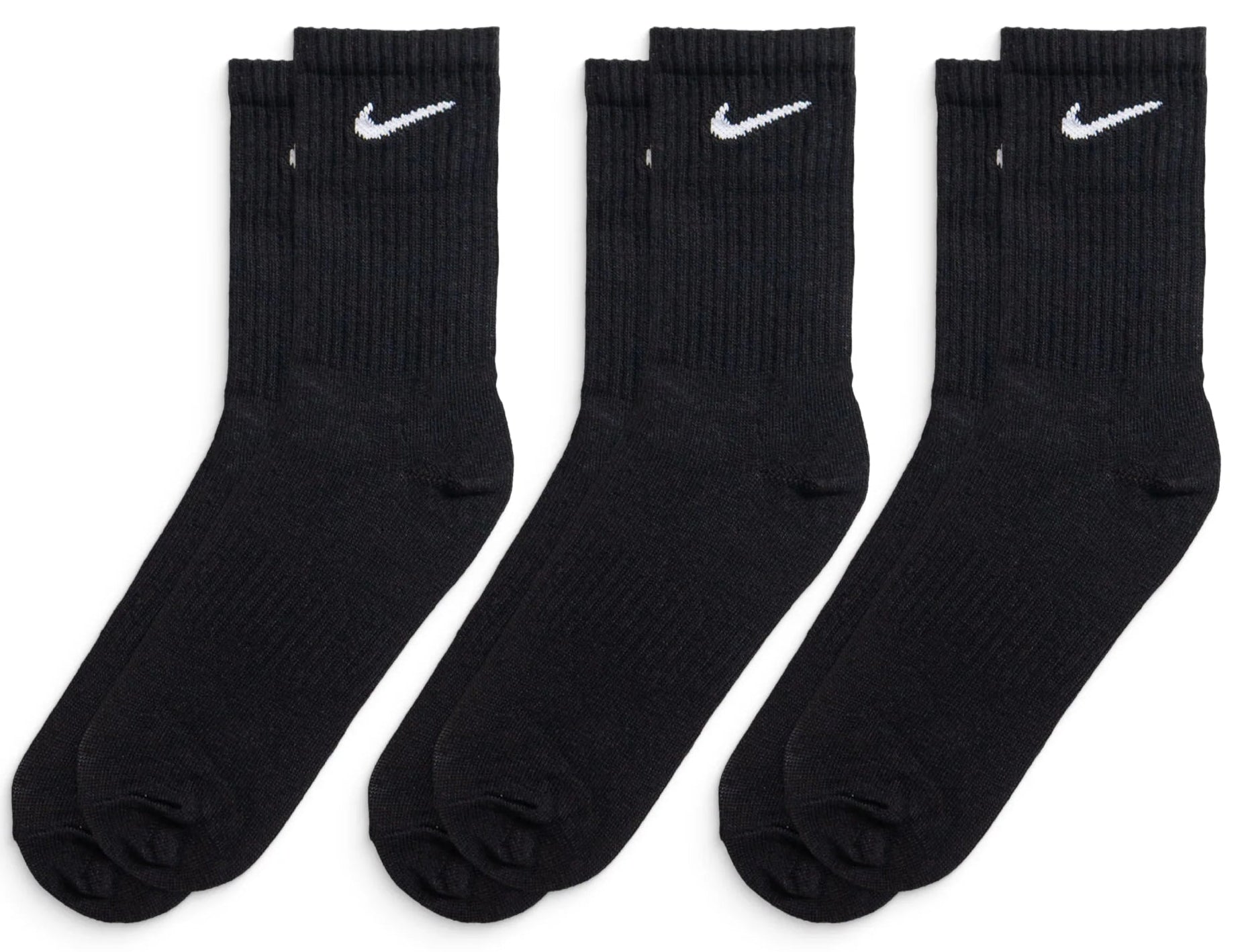 Nike Everyday Lightweight Crew 3 Pack Black
