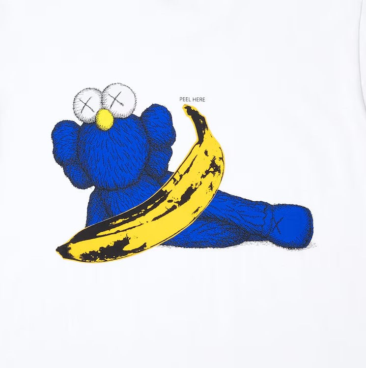 Uniqlo Kaws Warhol White Blue Kaws Banana (Uniqlo KAWS + Warhol UT Graphic T-Shi