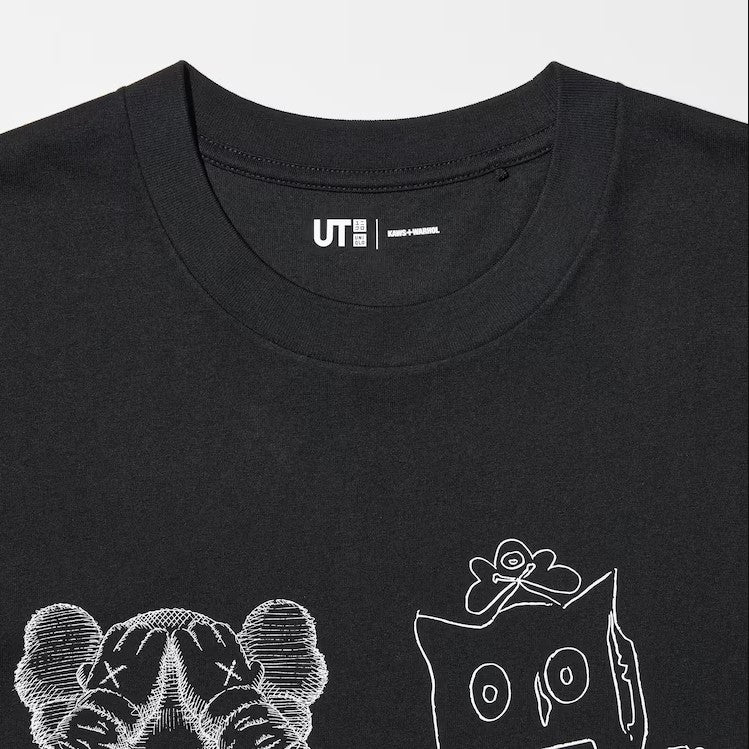 Uniqlo Kaws Warhol Black Kaws RoboCat (Uniqlo KAWS + Warhol UT Graphic T-Shirt R