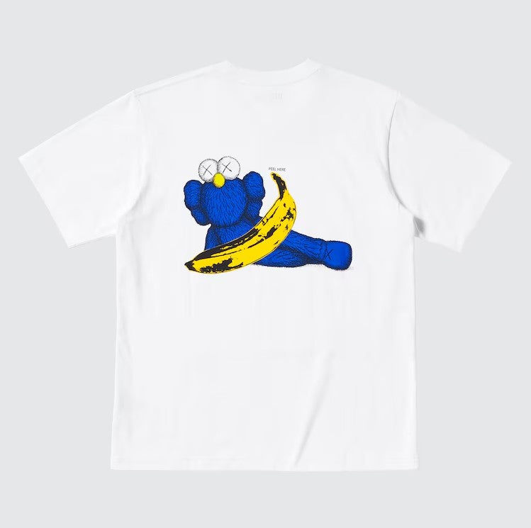 Uniqlo Kaws Warhol White Blue Kaws Banana (Uniqlo KAWS + Warhol UT Graphic T-Shi