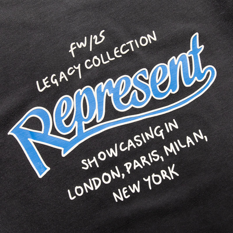 Represent Showcasing Tee Stained Black
