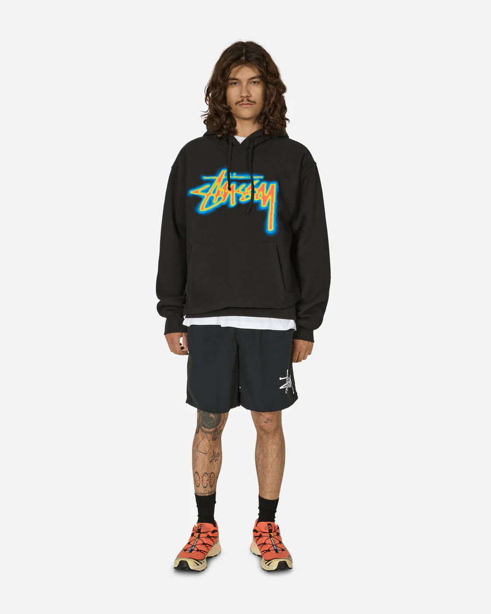 Stussy Thermal Stock Hoodie Black