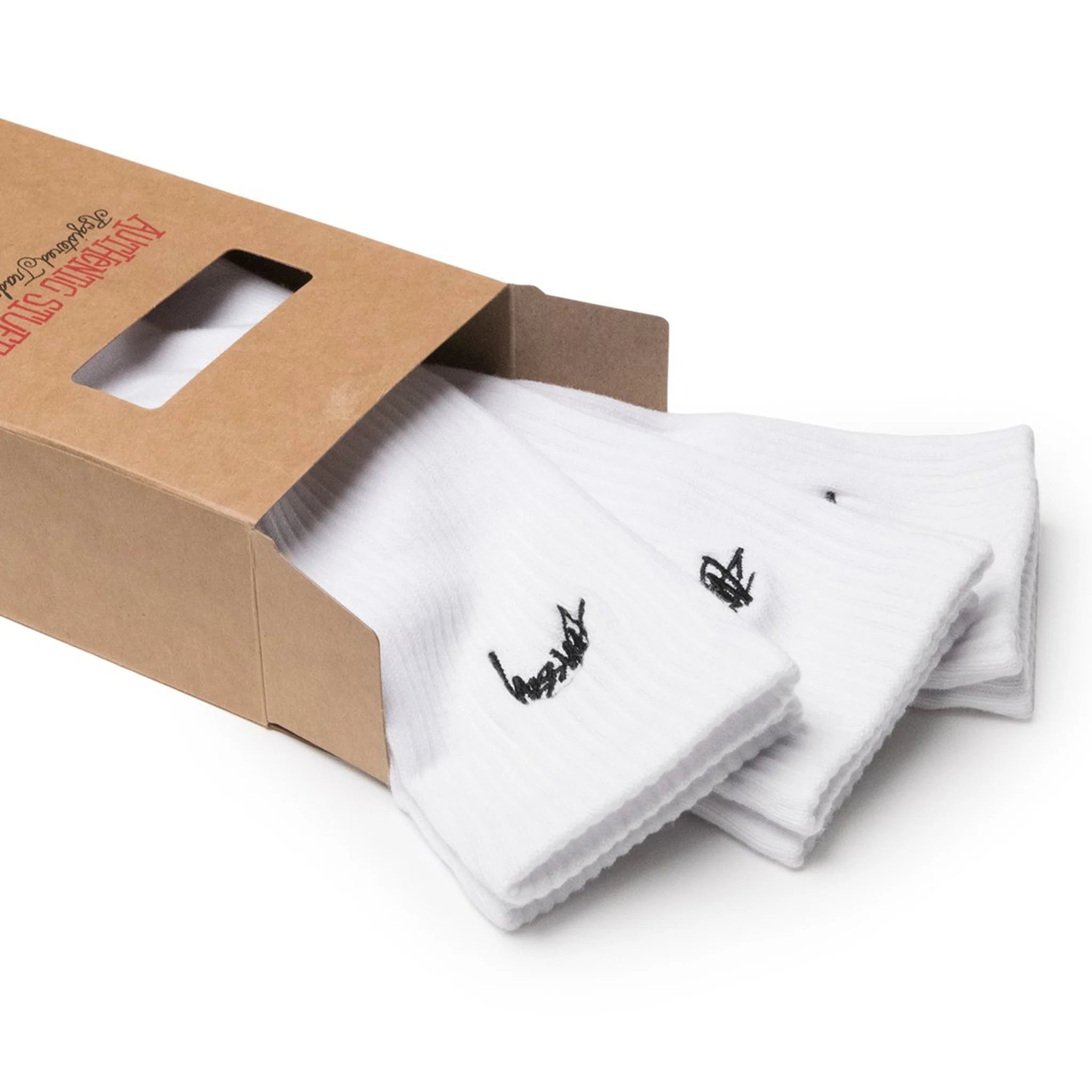 Stussy Stock Crew Socks 3-Pack White