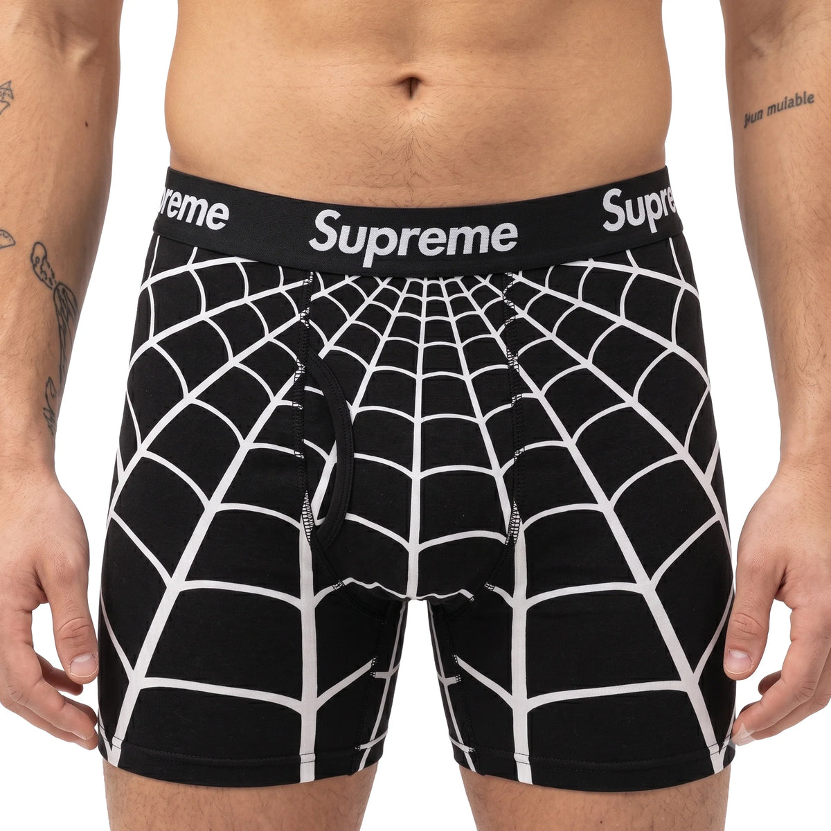 Supreme Hanes Spider-Man Boxer Briefs (2 Pack) Black