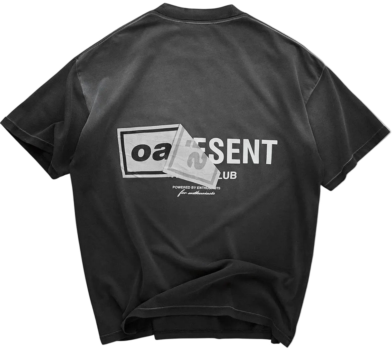 Represent x Oasis Owners Club T-Shirt Stained Black