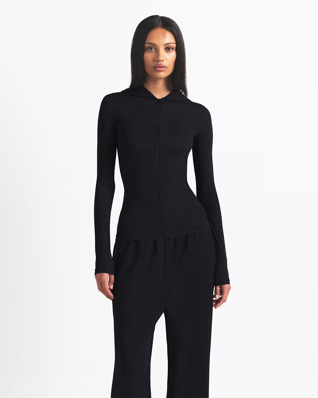 Nike x SKIMS Weightless Layers Women's Full-Zip Hoodie Obsidian