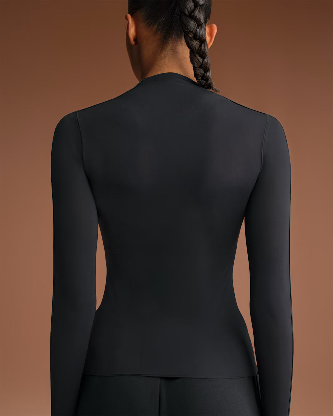 Nike SKIMS Weightless Layers Women's Mock-Neck Long-Sleeve Top Black
