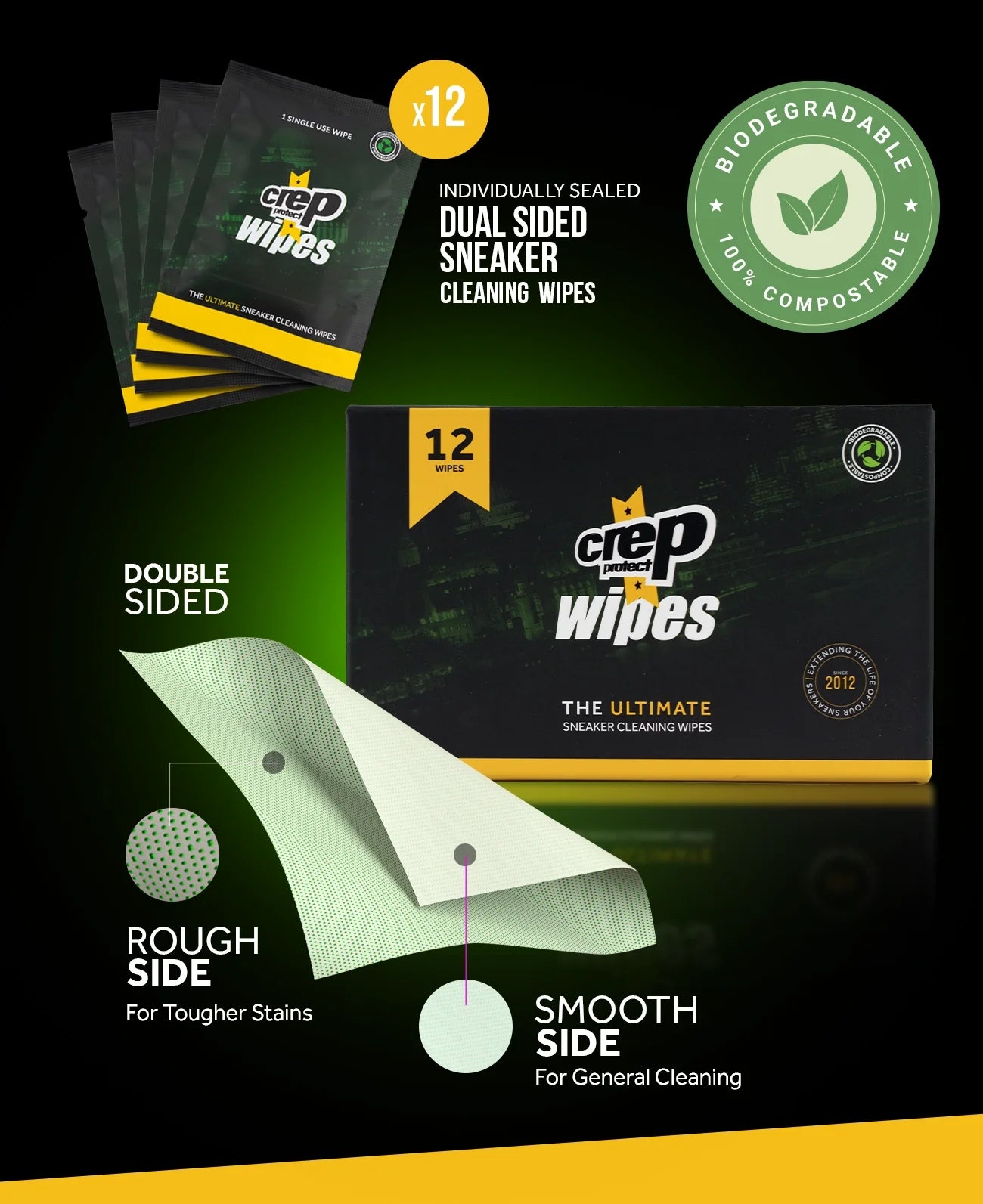 Crep Protect Wipes 12p