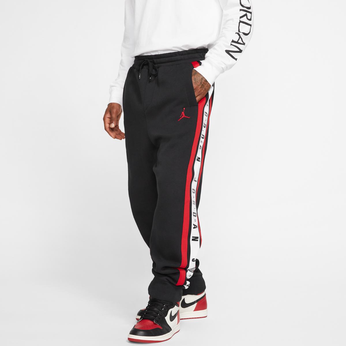 Air Jordan Colorblocked Fleece Pants Black