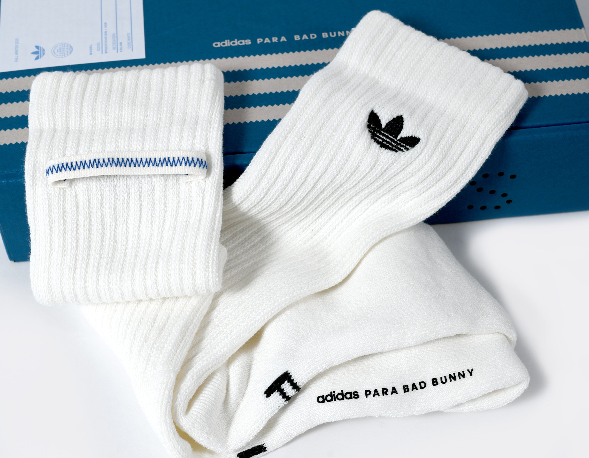 Adidas Bad Bunny x Adidas Crew Sock (3 Pack) Core White