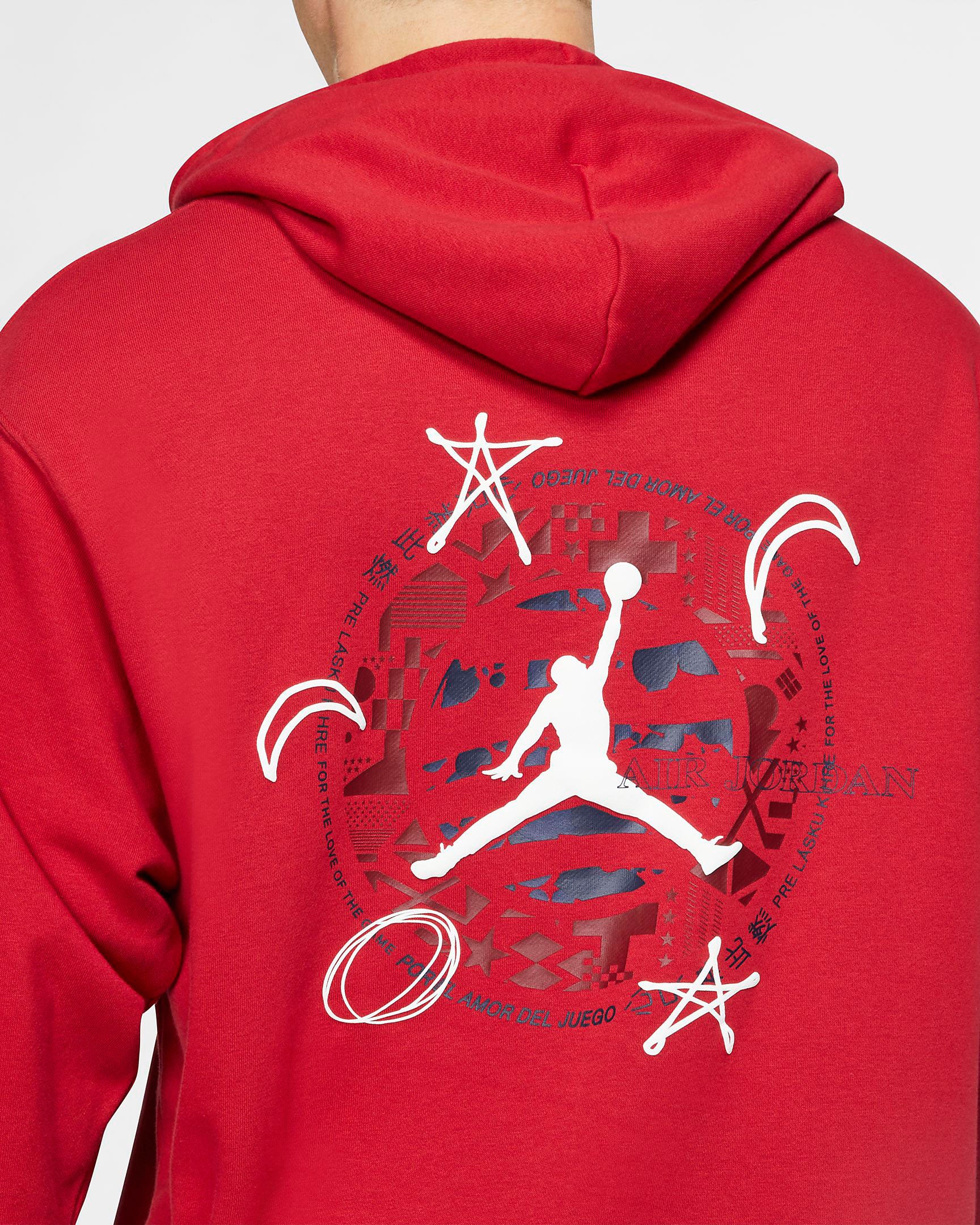 Air Jordan Legacy Fiba Lightweight Pullover Hoodie Red