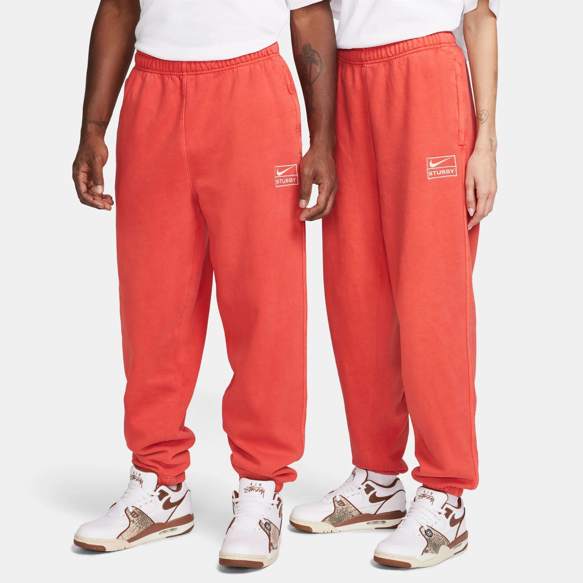 Stussy x Nike Pigment Dyed Fleece Sweatpants Habanero Red