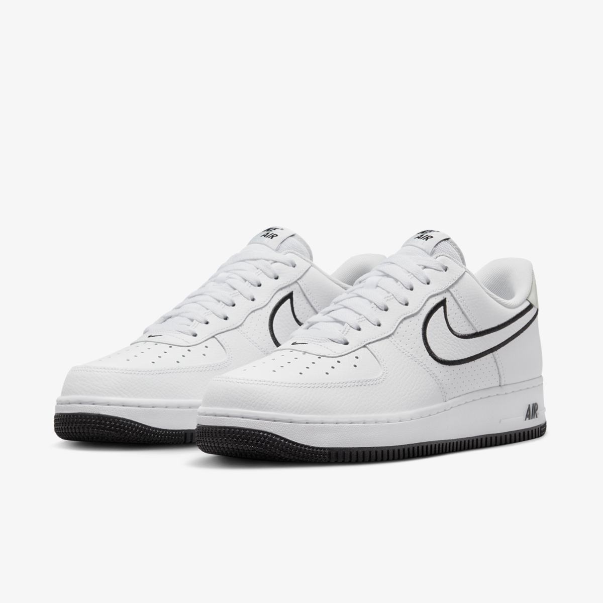 Nike Air Force 1 '07 'Embroidered Swoosh - White Black'