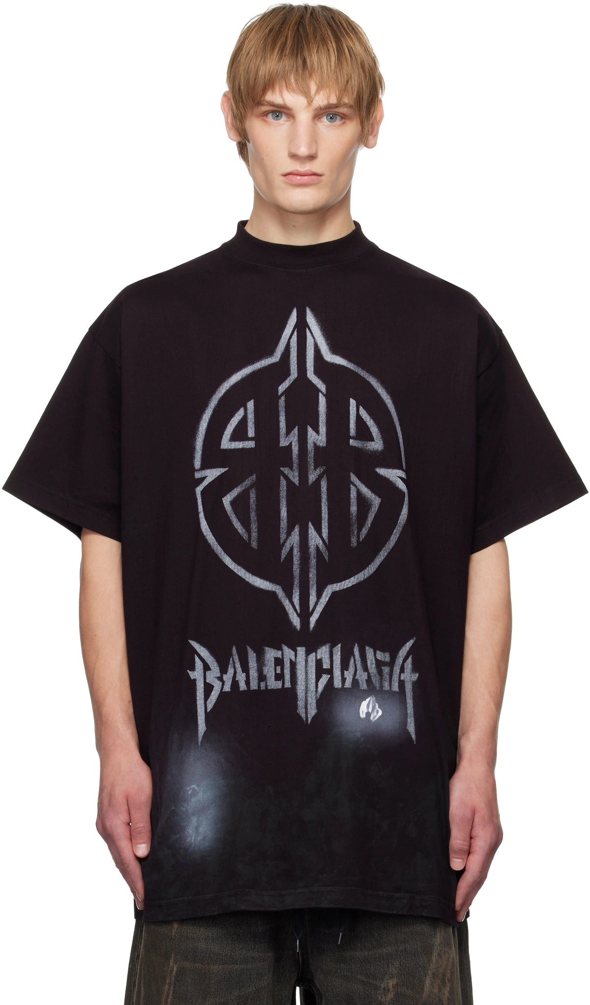 Balenciaga BB Metal Logo Tee Black