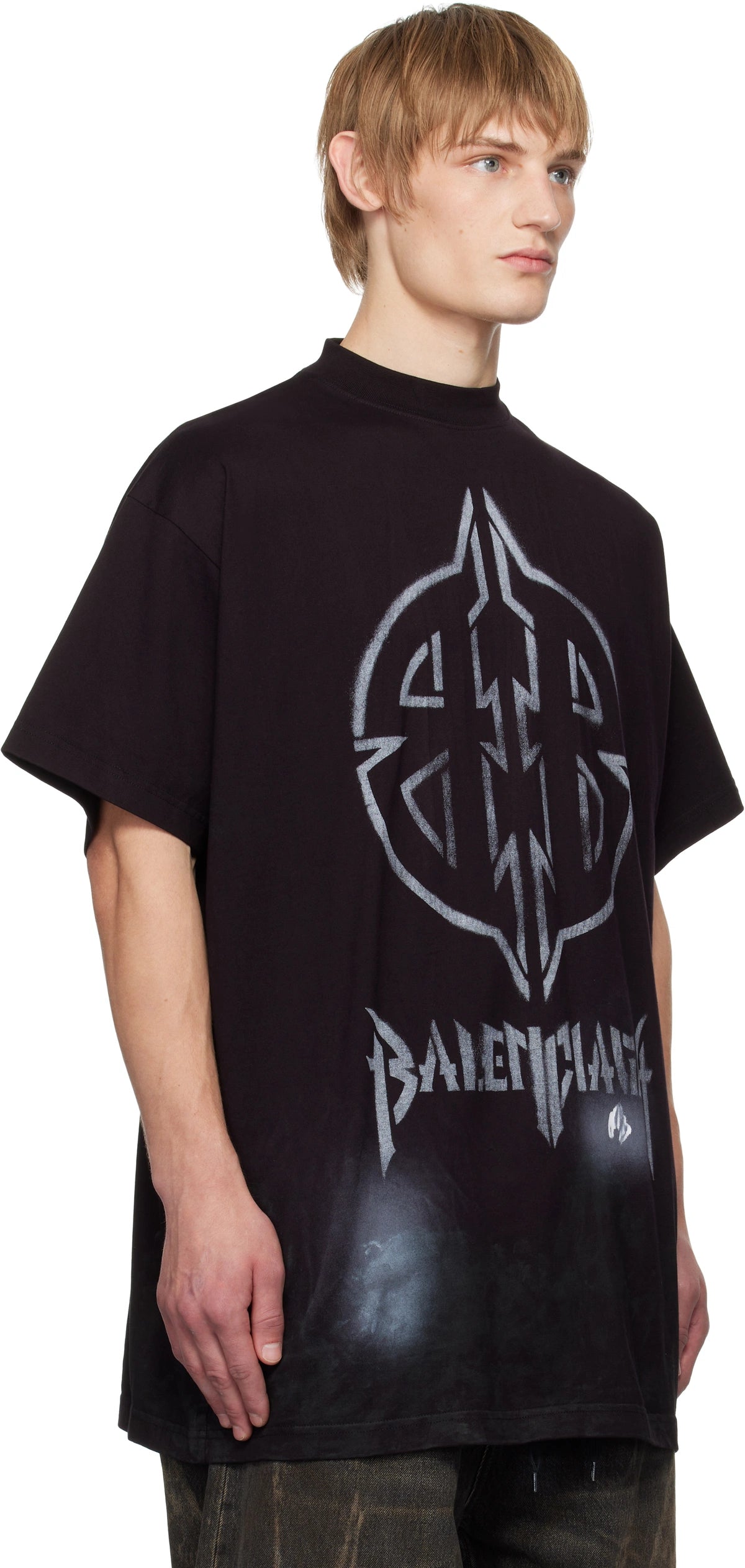 Balenciaga BB Metal Logo Tee Black