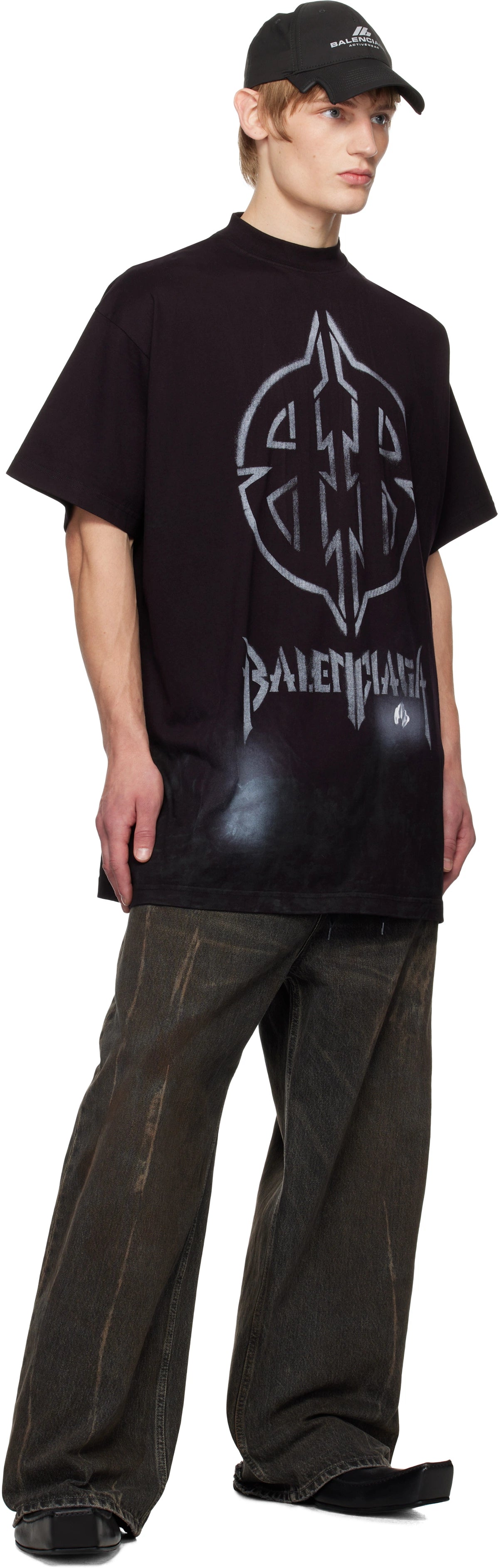 Balenciaga BB Metal Logo Tee Black