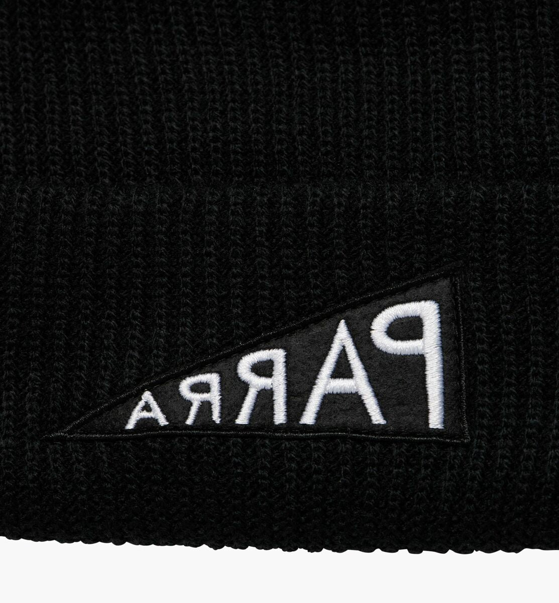 Parra Mirrored Flag Logo Beanie Black