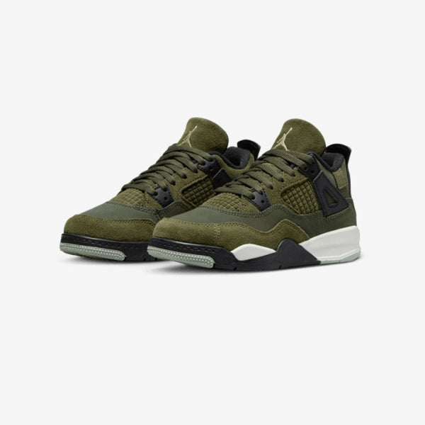 Air Jordan 4 Retro SE Craft Medium Olive (PS) Kid's