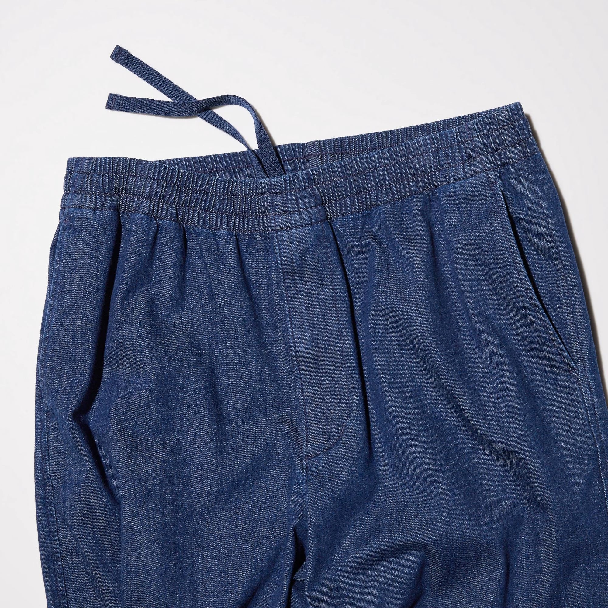 Uniqlo Stretch Easy Ankle Pants Denim Blue