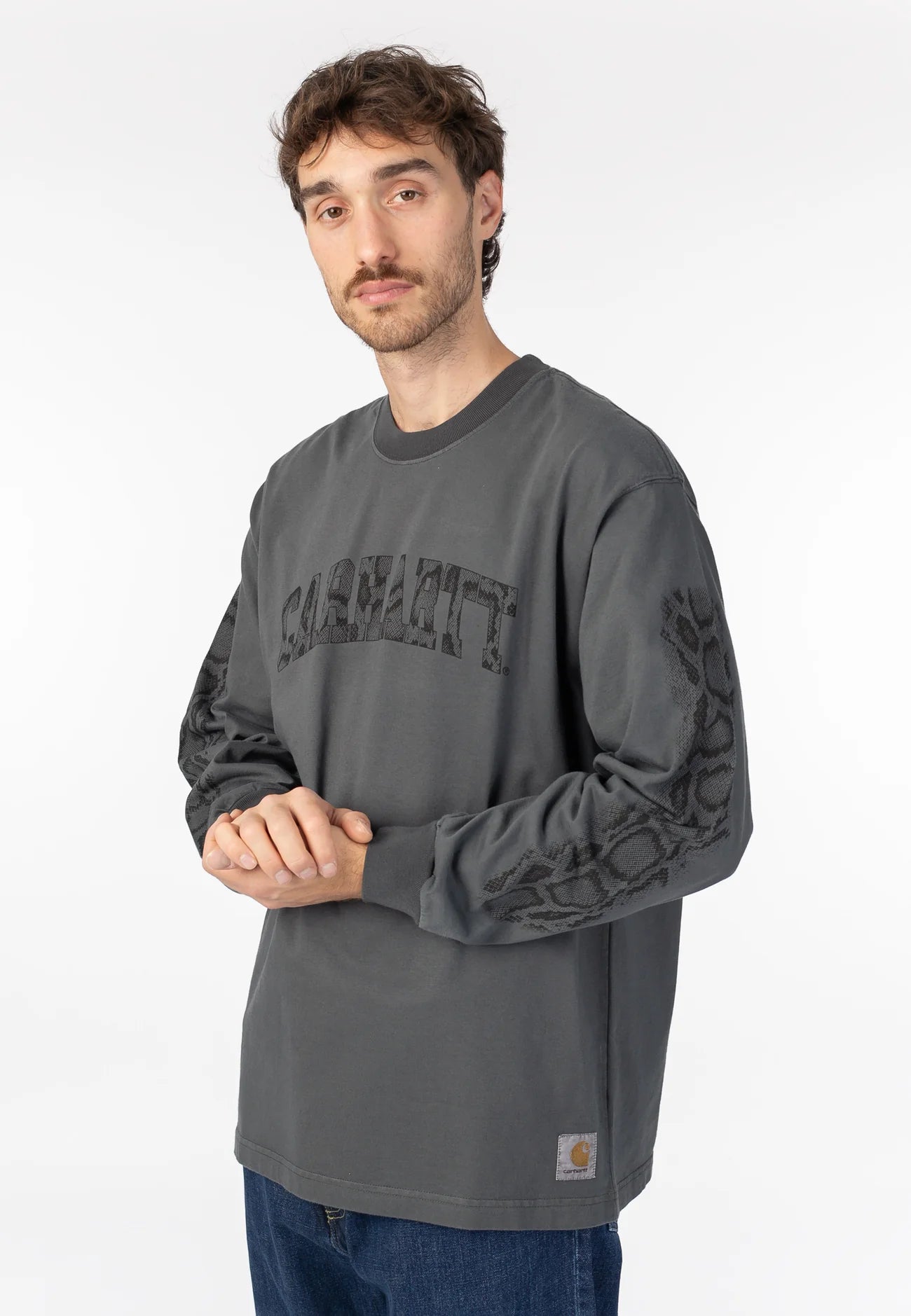 Carhartt L/S Camo Snake T-Shirt Black