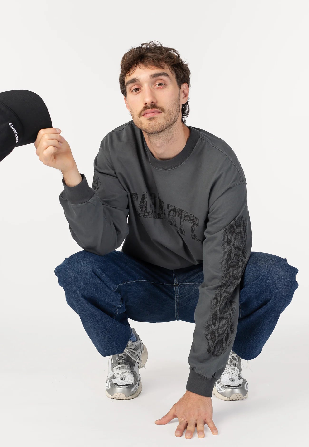 Carhartt L/S Camo Snake T-Shirt Black