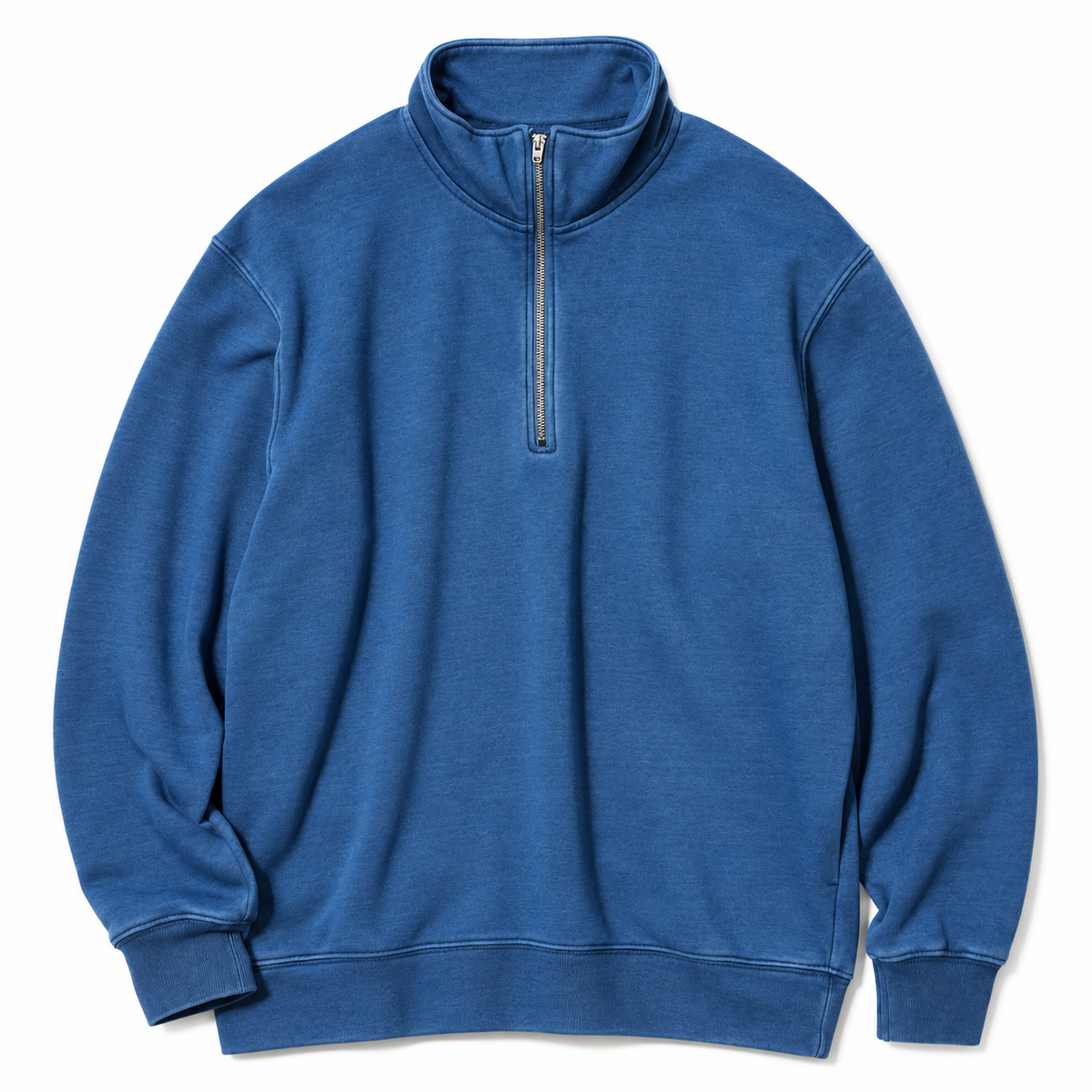 Uniqlo Sweat Half-Zip Long Sleeve Pullover Blue