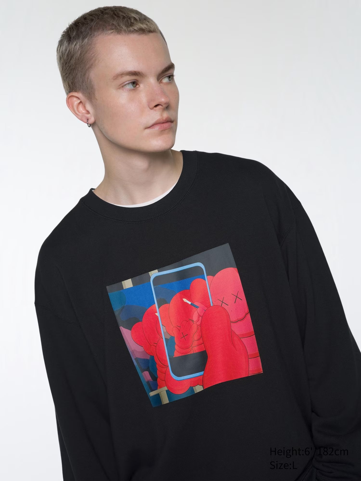 KAWS + Warhol Graphic Sweatshirt Black