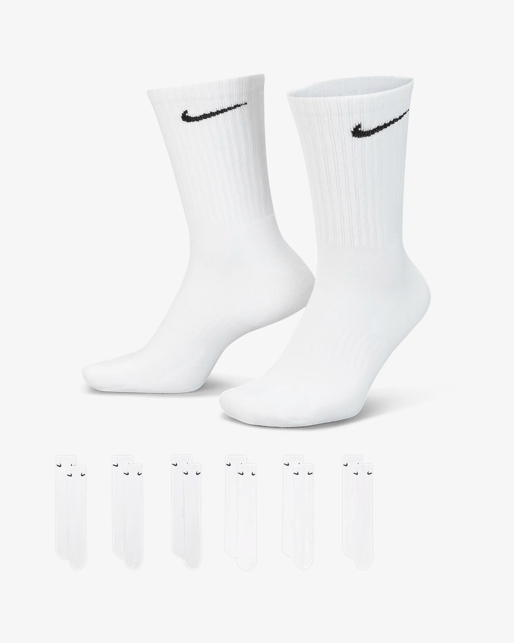 Nike Everyday Cushion Crew Socks White 6-Pack