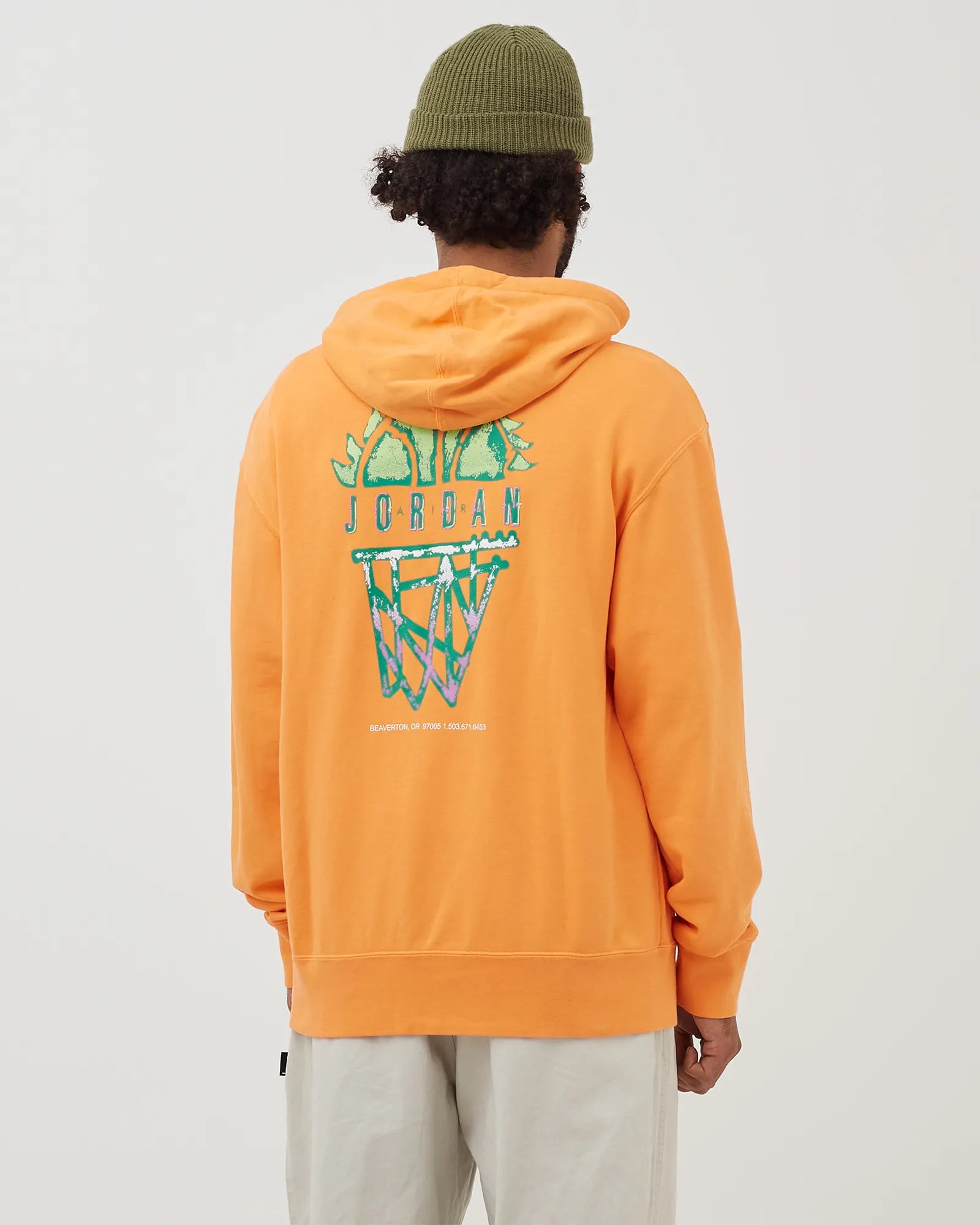 Air Jordan Sport DNA Washed Pullover Hoodie Orange