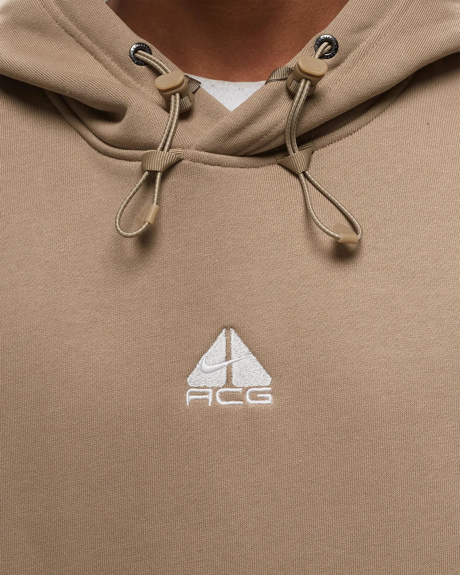 Nike Acg Therma-Fit Fleece Pullover Hoodie Beige Khaki