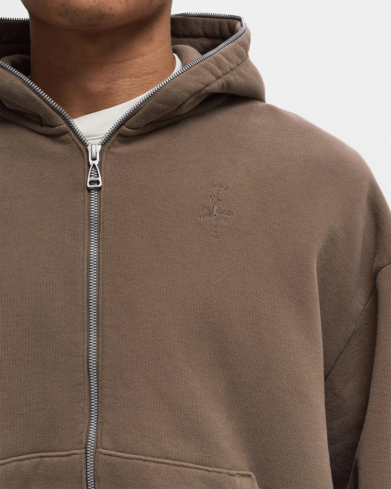 Travis Scott x Air Jordan Full-Zip Hoodie Brown